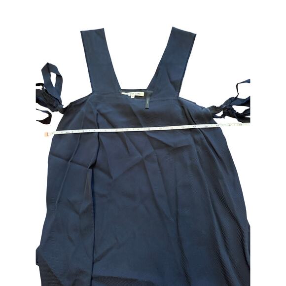 Helmut Lang Navy Textured A-Line Tank Top - XS